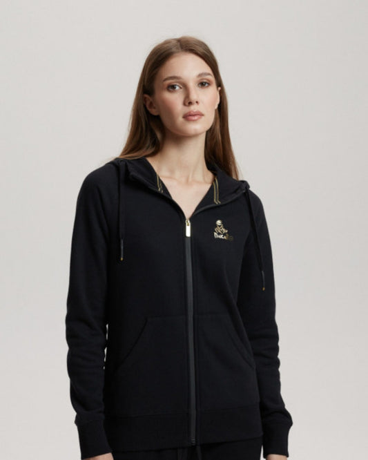 Sweat à capuche zippé Femme Dakar VIP 29 - Noir