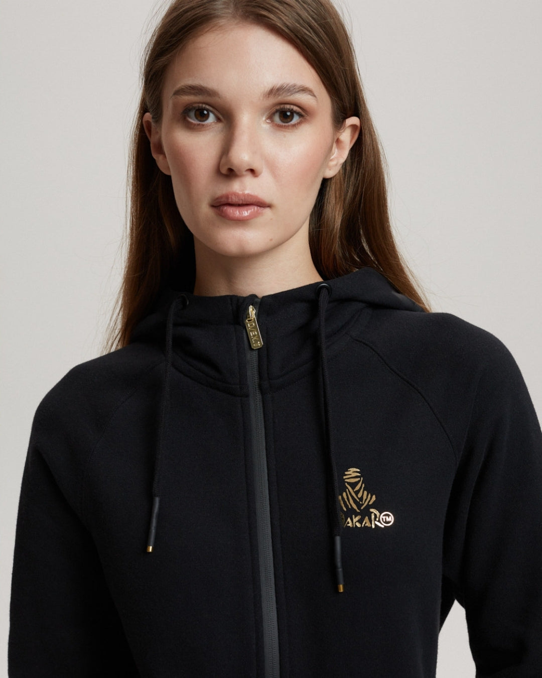 Sweat à capuche zippé Femme Dakar VIP 29 - Noir