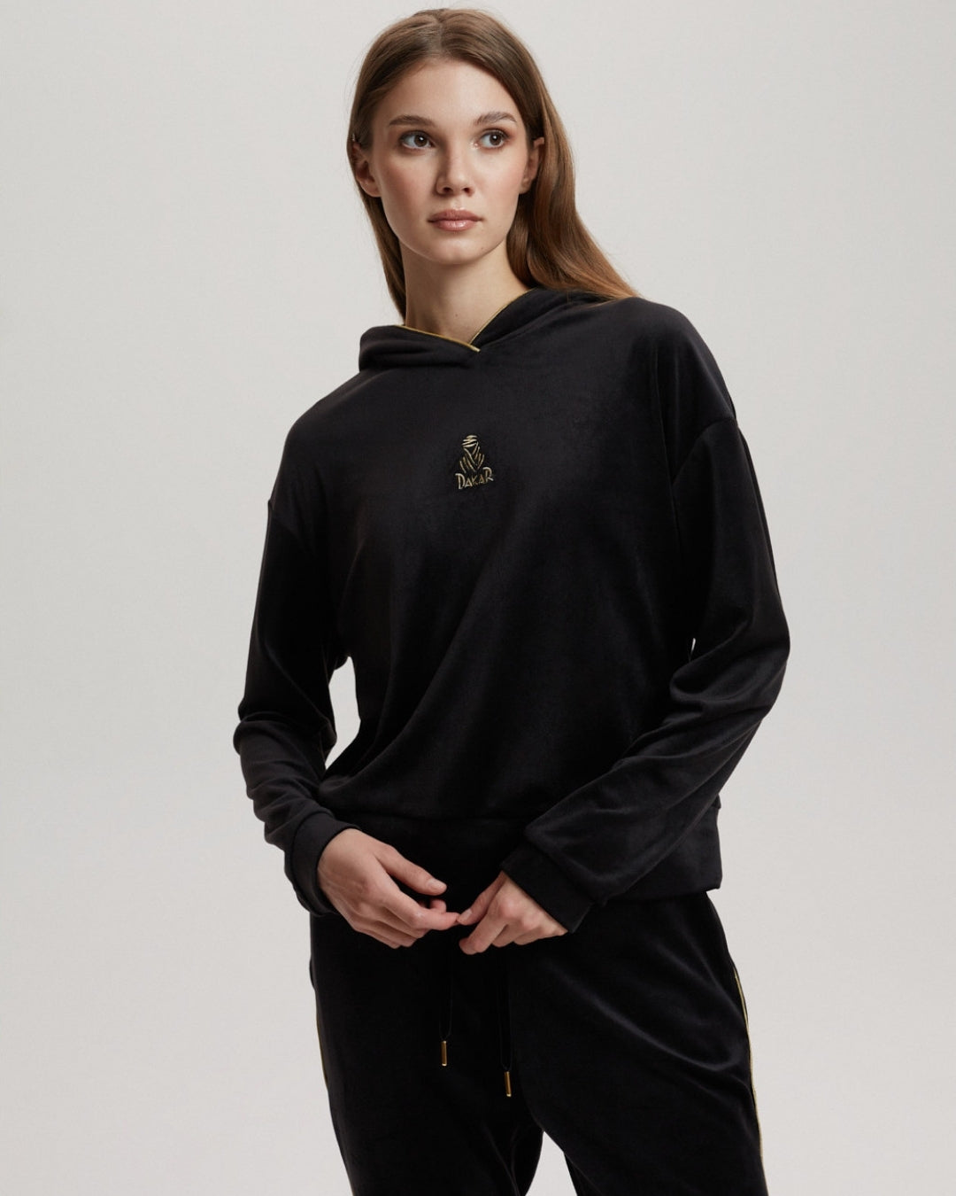 Sweat à capuche Femme Dakar VIP 30 - Noir