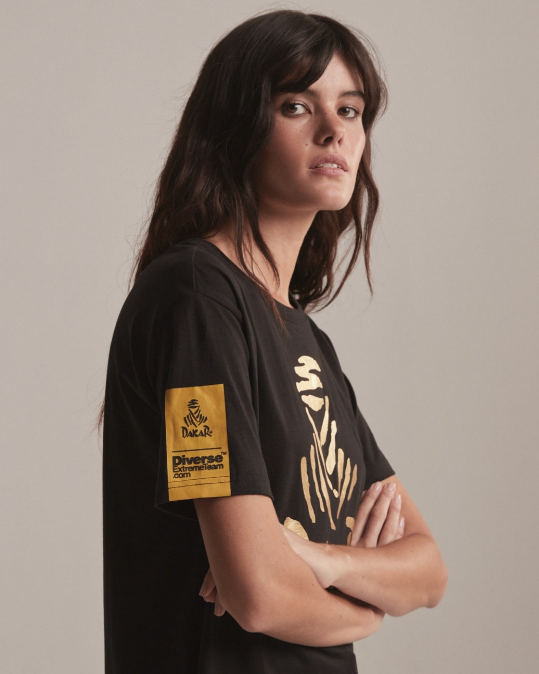 Dakar VIP Damen-T-Shirt, Größe 38 – Schwarz