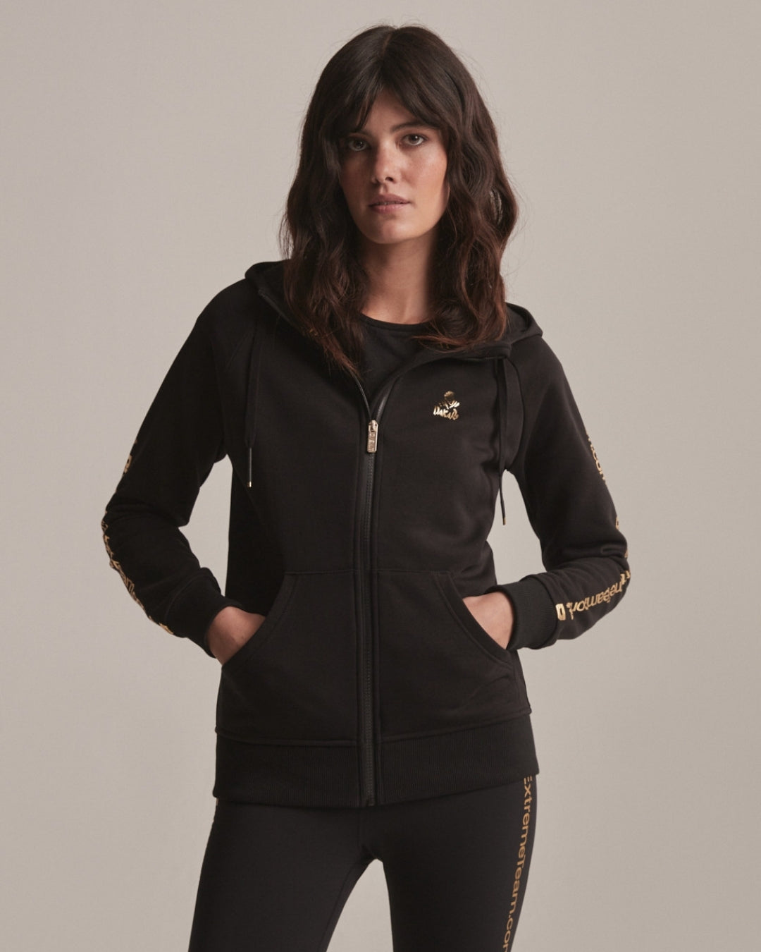Sweat à Capuche zippé Femme Dakar VIP 51 - Noir