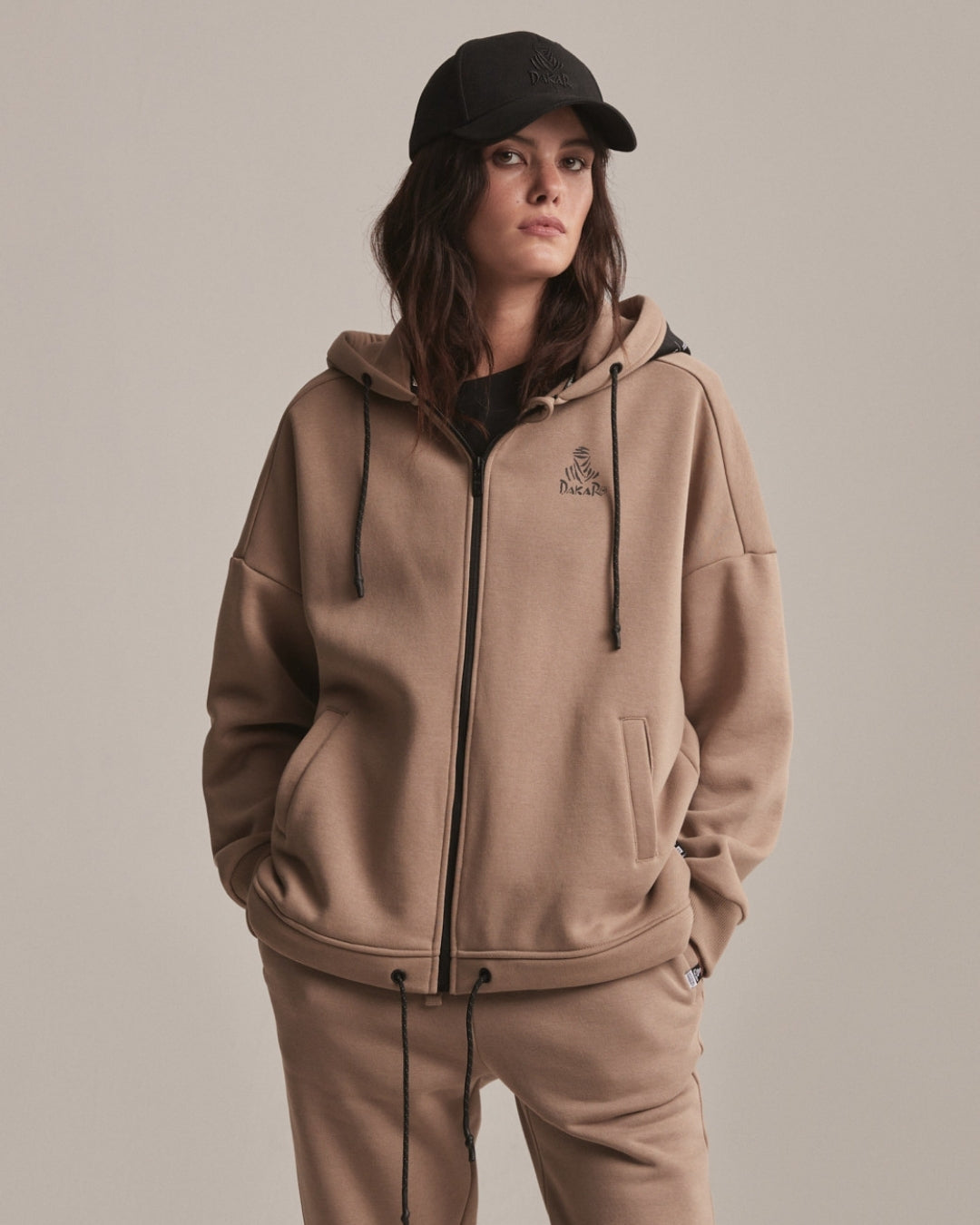 Sweat à capuche zippé Femme Dakar - Sable