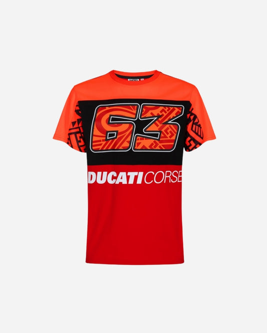 T-shirt VR46 Dual Ducati Bagnaia - Rouge