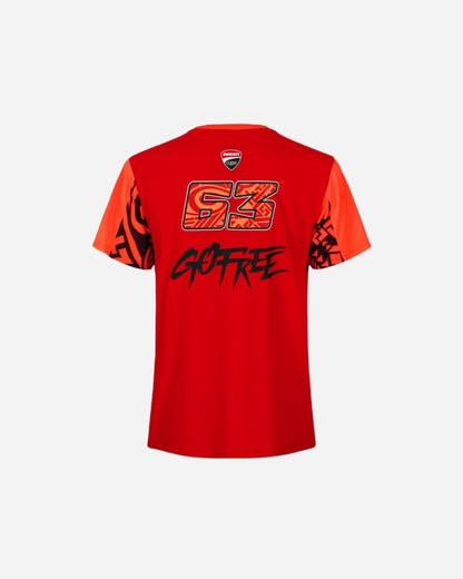 T-shirt VR46 Dual Ducati Bagnaia - Rouge