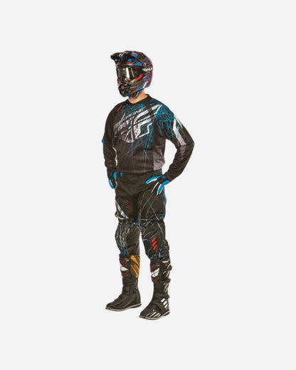 Fly Racing EVO Spike Jersey - Schwarz/Blau
