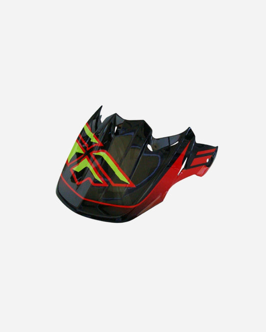 Visière Fly Racing F2 - Shorty Noir/Rouge/Lime