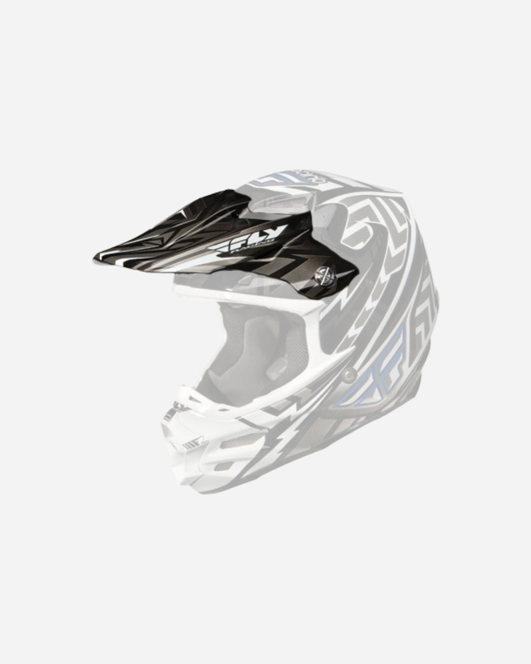 Visière Fly Racing F2 - Shorty Gris/Blanc/Noir