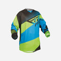Maillot Fly Racing Kinetic Blocks - Bleu/Hi-Vis
