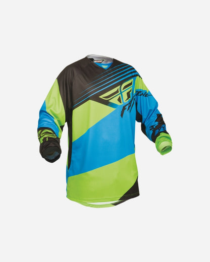 Maillot Fly Racing Kinetic Blocks - Bleu/Hi-Vis