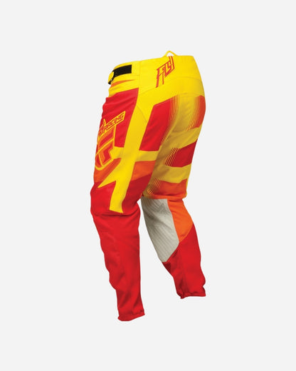 Pantalon Fly Racing Kinetic Blocks - Rouge/Jaune