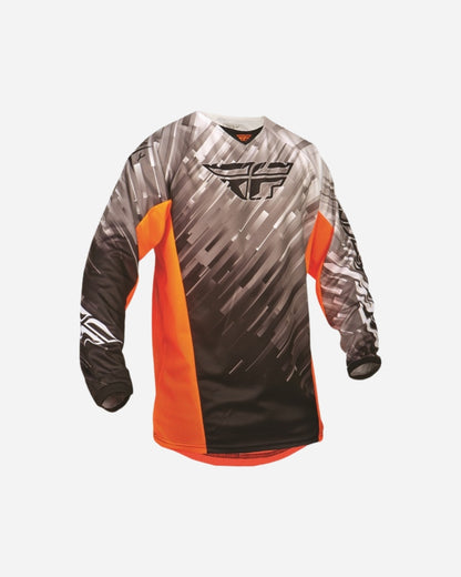 Maillot Fly Racing Kinetic Glitch - Noir/Blanc/Orange
