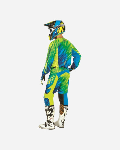 Maillot Fly Racing Kinetic Glitch - Bleu/Hi-Vis