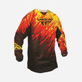 Fly Racing Kinetic Glitch Jersey - Red/Black/Yellow