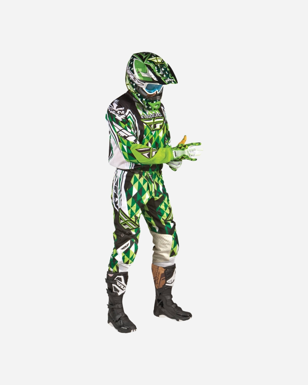 Maillot Fly Racing Kinetic - Vert/Blanc