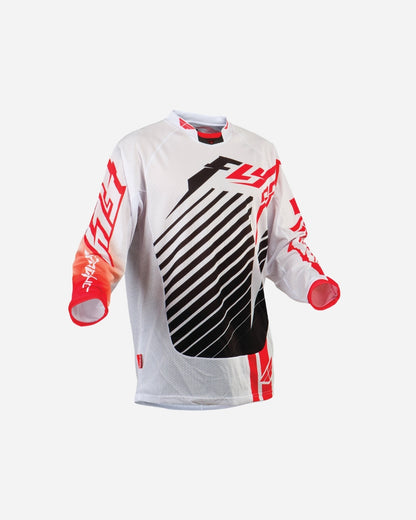 Maillot Fly Racing Kinetic Mesh - Rouge/Blanc