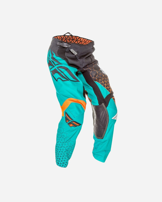 Pantalon Fly Racing Kinetic Trifecta - Noir/Sarcelle/Orange