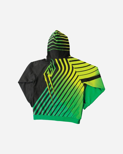 Sweat à capuche Fly Racing Sonar - Vert/Noir