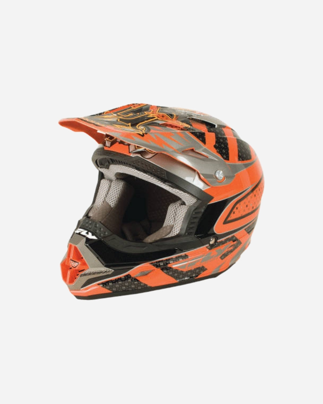Fly Racing Trophy Helm - Orange/Schwarz/Silber