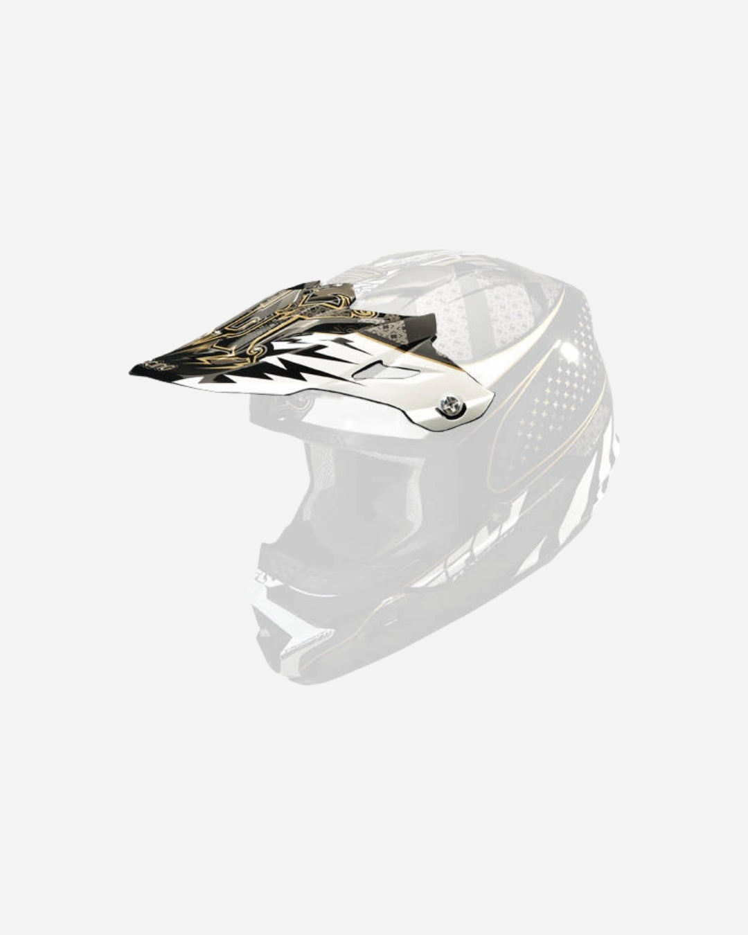 Visière Fly Racing Trophy - Noir/Blanc/Argent