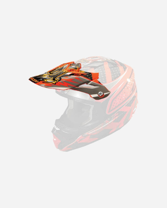 Visière Fly Racing Trophy - Orange/Noir/Argent