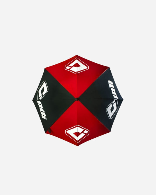 Parapluie ODI avec poignée en gomme - Noir/Rouge