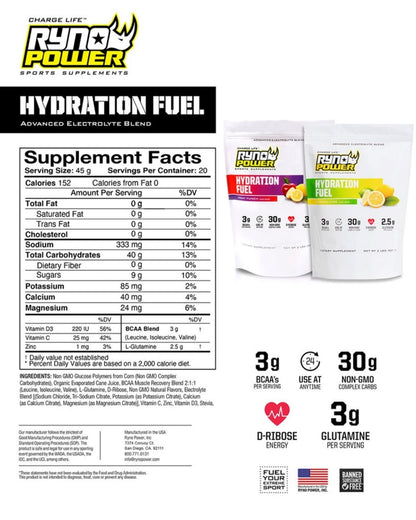 Boisson Énergétique Ryno Power Hydration Fuel Electrolyte