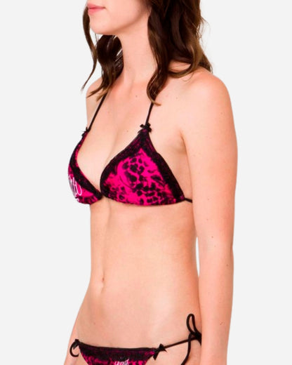 Metal Mulisha Leo Lace Bikini Top - Hot Pink