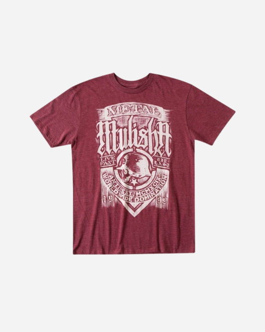 T-shirt Metal Mulisha Scratched - Bordeaux chiné