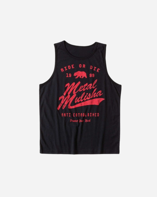 Tanktop mit Mulisha-Ausschnitt aus Metall – Schwarz