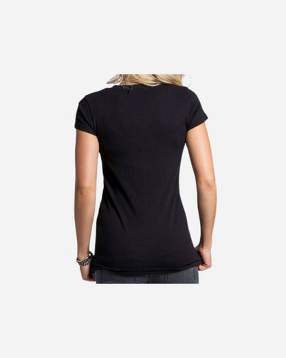 T-shirt Femme Metal Mulisha Only You col V - Noir