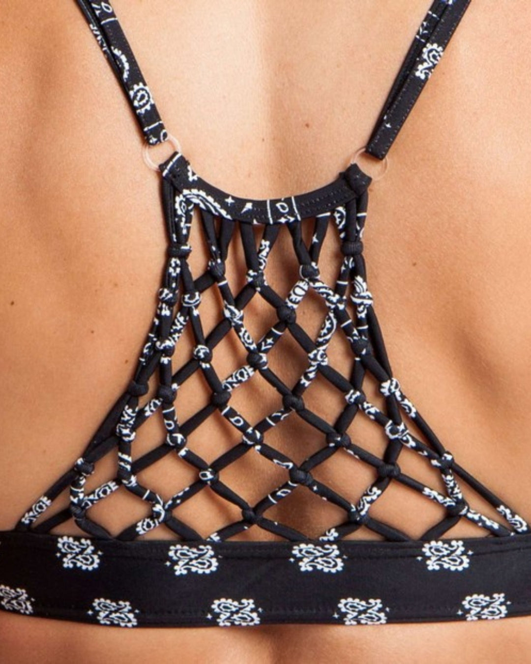 Metal Mulisha The Hood Lattice Bikini Top - Black