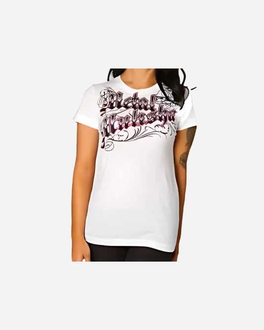 T-shirt Femme Metal Mulisha Foily Doily - Blanc