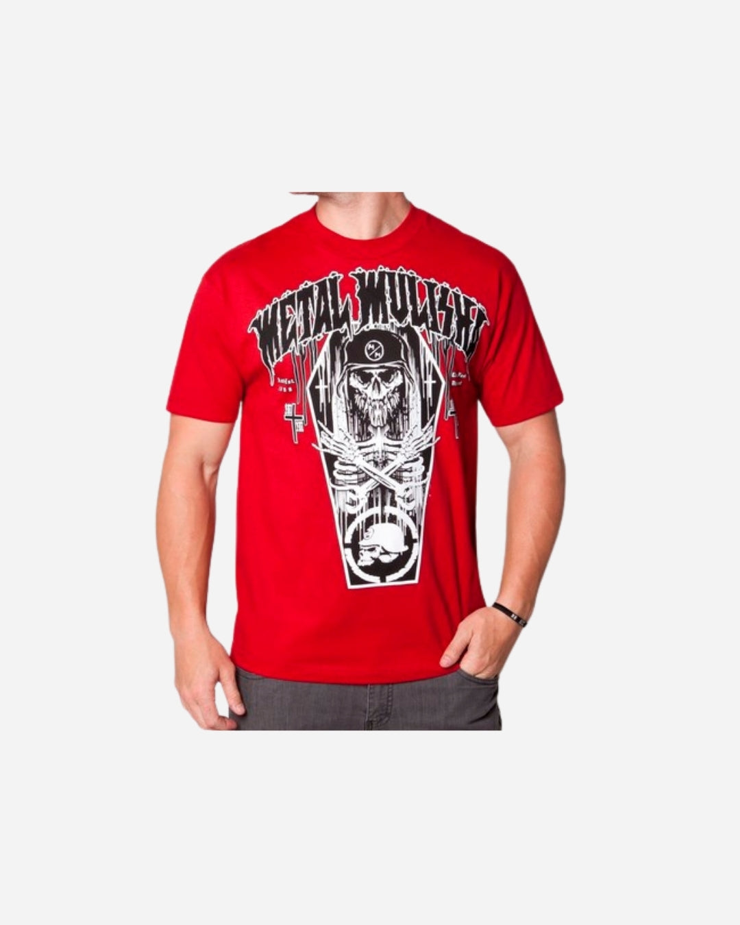 T-shirt Metal Mulisha Coffin - Rouge