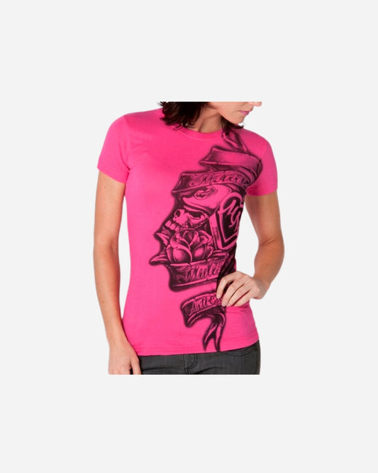T-shirt Femme Metal Mulisha Elevation - Rose fuchsia