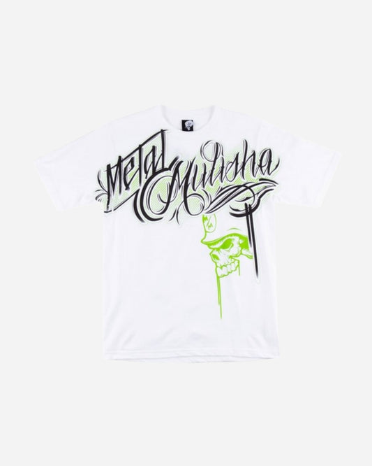 T-shirt Junior Metal Mulisha Typeface - Blanc