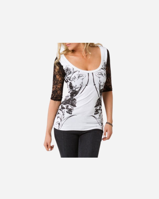 Top Femme Metal Mulisha Matrix - Blanc