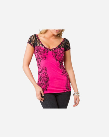 Top Femme Metal Mulisha Emetal Mulisha - Rose fuchsia