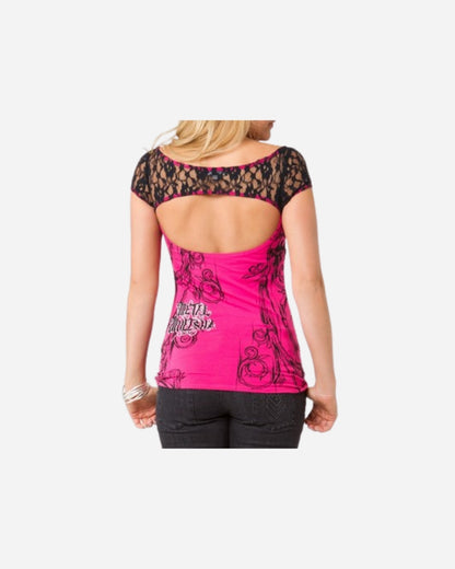 Top Femme Metal Mulisha Emetal Mulisha - Rose fuchsia