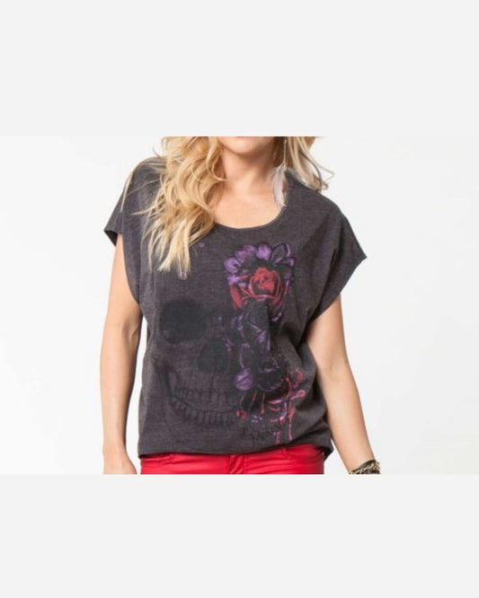 T-shirt Femme Metal Mulisha Bittersweet - Anthracite chiné