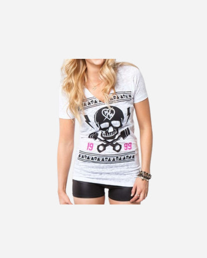 T-shirt Femme Metal Mulisha Abandon - Blanc