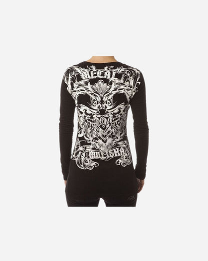 T-shirt Femme Metal Mulisha Hood Deidra manches longues - Noir