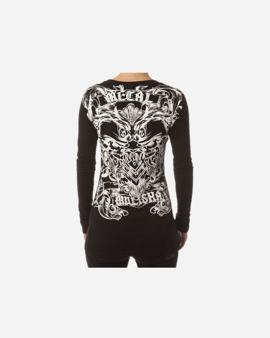 T-shirt Femme Metal Mulisha Hood Deidra manches longues - Noir