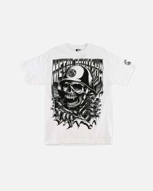 T-shirt Metal Mulisha Destroy - Blanc