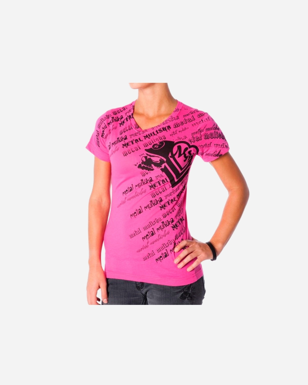 T-shirt Femme Metal Mulisha Rays - Rose fuchsia