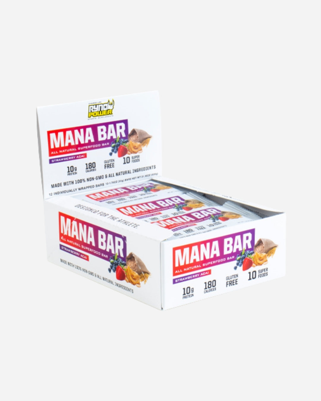 Barre Protéinée Ryno Power Mana - Fruits Rouges