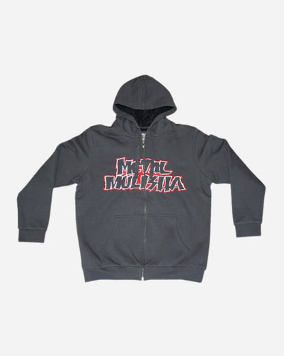 Sweat à capuche zippé doublé sherpa Metal Mulisha Throwback - Noir