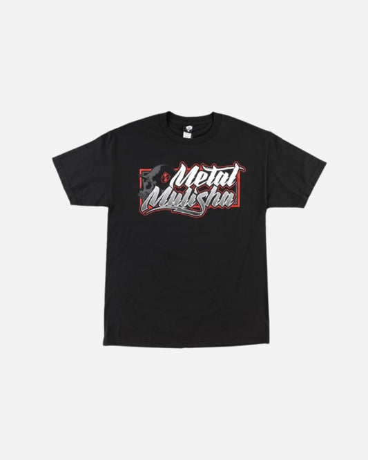 Metal Mulisha Buchstaben-T-Shirt – Schwarz